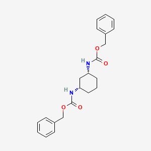 molecular formula C22H26N2O4 B1654272 Dibenzyl (1R,3S)-cyclohexane-1,3-diyldicarbamate CAS No. 2177267-76-2