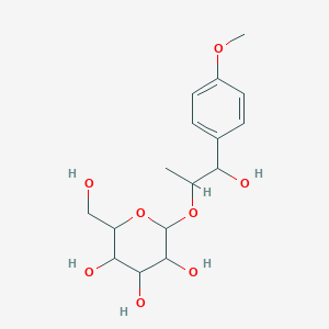 molecular formula C16H24O8 B1654278 (-)-erythro-Anethole glycol 2-glucoside CAS No. 217973-39-2