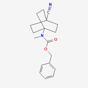 molecular formula C18H22N2O2 B1654285 Benzyl 4-cyanobicyclo[2.2.2]octan-1-ylmethylcarbamate CAS No. 2187434-96-2