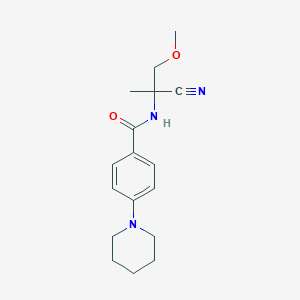 N-(2-Cyano-1-methoxypropan-2-yl)-4-piperidin-1-ylbenzamide