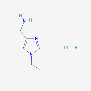 molecular formula C6H12ClN3 B1654303 (1-Ethyl-1H-imidazol-4-yl)methanamine hydrochloride CAS No. 2197055-75-5