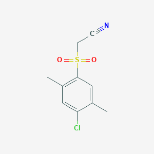 molecular formula C10H10ClNO2S B1654305 2-(2,5-Dimethyl-4-chlorobenzenesulfonyl) acetonitrile CAS No. 219765-69-2