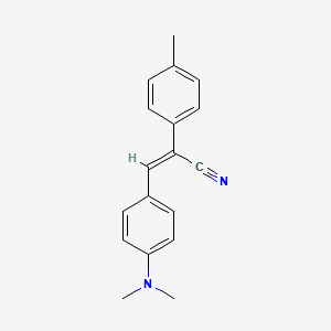 molecular formula C18H18N2 B1654311 3-(4-(Dimethylamino)phenyl)-2-(4-methylphenyl)acrylonitrile CAS No. 21994-54-7