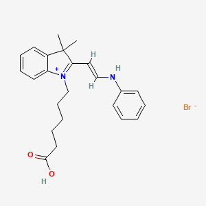 6-[2-[(E)-2-Anilinoethenyl]-3,3-dimethylindol-1-ium-1-yl]hexanoic acid;bromide