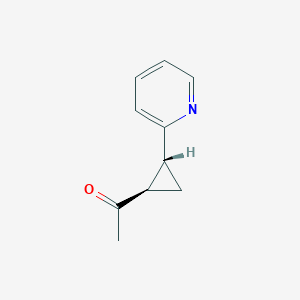 molecular formula C10H11NO B1654326 1-[(1R,2R)-2-Pyridin-2-ylcyclopropyl]ethanone CAS No. 2209078-77-1
