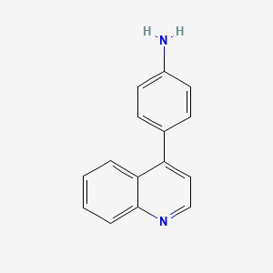 molecular formula C15H12N2 B1654341 4-(Quinolin-4-yl)aniline CAS No. 22191-98-6