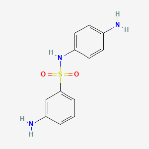 molecular formula C12H13N3O2S B1654342 Benzenesulfonamide, 3-amino-N-(4-aminophenyl)- CAS No. 22197-50-8