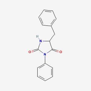 molecular formula C16H14N2O2 B1654343 5-Benzyl-3-phenylimidazolidine-2,4-dione CAS No. 2221-08-1