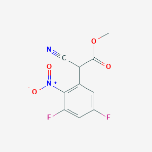 molecular formula C10H6F2N2O4 B1654346 Methyl 2-cyano-2-(3,5-difluoro-2-nitrophenyl)acetate CAS No. 2222511-87-5