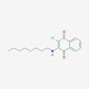 molecular formula C18H22ClNO2 B1654359 2-Chloro-3-(octylamino)-1,4-dihydronaphthalene-1,4-dione CAS No. 22272-18-0