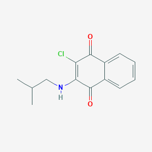 molecular formula C14H14ClNO2 B1654360 2-Chloro-3-(isobutylamino)-1,4-dihydronaphthalene-1,4-dione CAS No. 22272-31-7