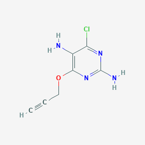 molecular formula C7H7ClN4O B1654364 4-Chloro-6-prop-2-ynoxypyrimidine-2,5-diamine CAS No. 2227272-62-8