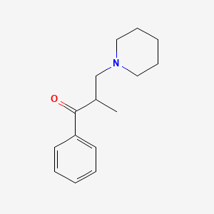 molecular formula C15H21NO B1654373 2-Methyl-1-phenyl-3-(1-piperidinyl)-1-propanone CAS No. 22385-99-5