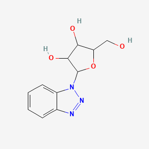 molecular formula C11H13N3O4 B1654395 1-Pentofuranosyl-1h-benzotriazole CAS No. 22596-06-1