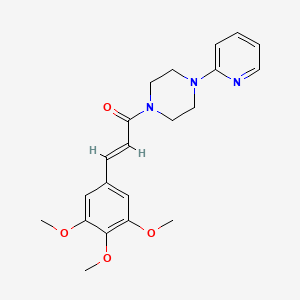 molecular formula C21H25N3O4 B1654401 1-(2-Pyridyl)-4-(3,4,5-trimethoxycinnamoyl)-piperazine CAS No. 22662-32-4