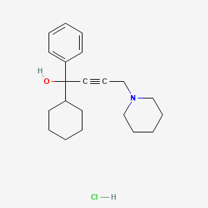 molecular formula C21H30ClNO B1654403 alpha-Phenyl-alpha-(3-piperidino-1-propynyl)cyclohexanemethanol hydrochloride CAS No. 2269-28-5