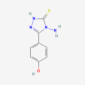 molecular formula C8H8N4OS B1654404 4-(4-Amino-5-sulfanylidene-1,2,4-triazolidin-3-ylidene)cyclohexa-2,5-dien-1-one CAS No. 22706-16-7