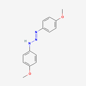 molecular formula C14H15N3O2 B1654406 (1e)-1,3-Bis(4-methoxyphenyl)triaz-1-ene CAS No. 22715-73-7