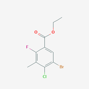 molecular formula C10H9BrClFO2 B1654420 EThyl 5-bromo-4-chloro-2-fluoro-3-methylbenzoate CAS No. 2288710-48-3