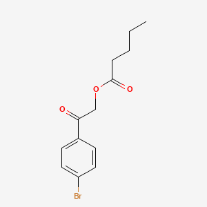 molecular formula C13H15BrO3 B1654426 4-Bromophenacyl pentanoate CAS No. 22980-28-5