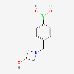 molecular formula C10H14BNO3 B1654429 [4-[(3-Hydroxyazetidin-1-yl)methyl]phenyl]boronic acid CAS No. 2304634-18-0