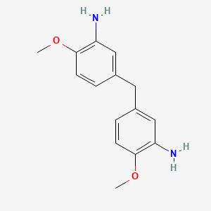 molecular formula C15H18N2O2 B1654443 5-[(3-Amino-4-methoxyphenyl)methyl]-2-methoxyaniline CAS No. 23186-90-5