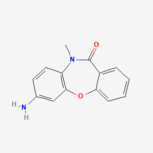 molecular formula C14H12N2O2 B1654468 7-Amino-10-methyl-dibenz(b,f)(1,4)oxazepin-11-(10H)-one CAS No. 23474-51-3