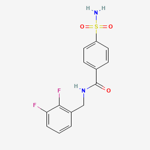 molecular formula C14H12F2N2O3S B1654471 N-(2,3-Difluoro-benzyl)-4-sulfamoyl-benzamide CAS No. 235088-49-0