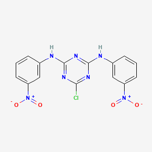molecular formula C15H10ClN7O4 B1654475 1,3,5-Triazine-2,4-diamine, 6-chloro-N,N'-bis(3-nitrophenyl)- CAS No. 2352-34-3