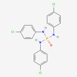 molecular formula C18H15Cl3N3OP B1654500 N-bis(4-chloroanilino)phosphoryl-4-chloroaniline CAS No. 23714-02-5