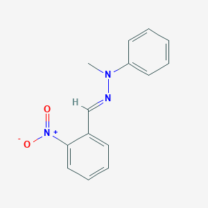 molecular formula C14H13N3O2 B1654501 N-methyl-N-[(E)-(2-nitrophenyl)methylideneamino]aniline CAS No. 23718-94-7