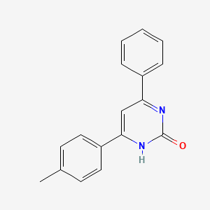 molecular formula C17H14N2O B1654522 4-Phenyl-6-p-tolyl-pyrimidin-2-ol CAS No. 24030-10-2