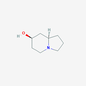 molecular formula C8H15NO B1654525 (7R,8Ar)-1,2,3,5,6,7,8,8a-octahydroindolizin-7-ol CAS No. 2407-70-7
