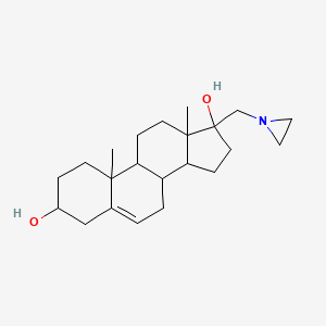 17-(Aziridin-1-ylmethyl)-10,13-dimethyl-1,2,3,4,7,8,9,11,12,14,15,16-dodecahydrocyclopenta[a]phenanthrene-3,17-diol