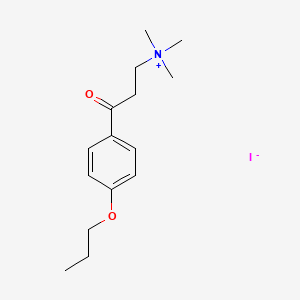 molecular formula C15H24INO2 B1654537 Trimethyl-[3-oxo-3-(4-propoxyphenyl)propyl]azanium;iodide CAS No. 24252-41-3