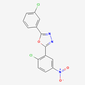 2-(2-Chloro-5-nitrophenyl)-5-(3-chlorophenyl)-1,3,4-oxadiazole