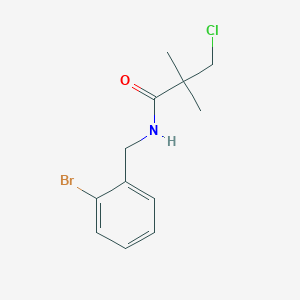 molecular formula C12H15BrClNO B1654547 N1-(2-bromobenzyl)-3-chloro-2,2-dimethylpropanamide CAS No. 243963-35-1