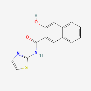molecular formula C14H10N2O2S B1654548 3-hydroxy-N-(1,3-thiazol-2-yl)naphthalene-2-carboxamide CAS No. 24445-28-1