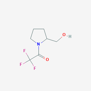 molecular formula C7H10F3NO2 B1654554 2,2,2-Trifluoro-1-[2-(hydroxymethyl)pyrrolidin-1-yl]ethan-1-one CAS No. 245051-65-4
