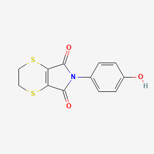 5H-1,4-DITHIINO(2,3-c)PYRROLE-5,7(6H)-DIONE, 2,3-DIHYDRO-6-(4-HYDROXYPHENYL)-