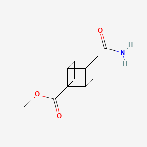 molecular formula C11H11NO3 B1654559 甲基 (2r,3R,4s,5S)-4-氨基甲酰立方烷-1-羧酸盐盐酸盐 CAS No. 24539-27-3