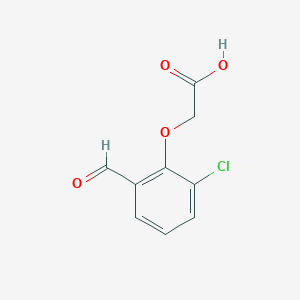 molecular formula C9H7ClO4 B1654563 [(2-Chloro-6-formylphenyl)oxy]acetic acid CAS No. 24589-85-3