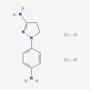 1-(4-Aminophenyl)-4,5-dihydro-1H-pyrazol-3-amine dihydrochloride
