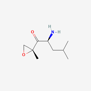 molecular formula C9H17NO2 B1654575 (S)-2-氨基-4-甲基-1-((R)-2-甲氧环氧丙烷-2-基)戊酮 CAS No. 247068-84-4