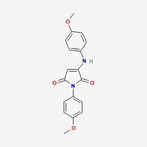 molecular formula C18H16N2O4 B1654584 3-(4-Methoxyanilino)-1-(4-methoxyphenyl)-2,5-dihydro-1h-pyrrole-2,5-dione CAS No. 24978-24-3