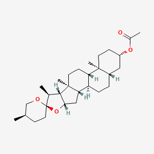 molecular formula C29H46O4 B1654605 (25R)-5alpha-Spirostan-3beta-yl acetate CAS No. 2530-07-6