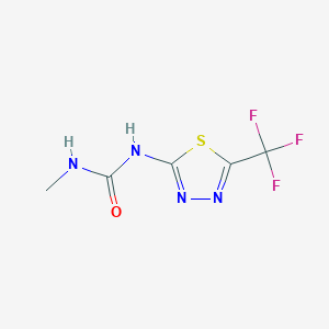 molecular formula C5H5F3N4OS B1654616 N-Methyl-N'-[5-(trifluoromethyl)-1,3,4-thiadiazol-2-yl]urea CAS No. 25366-20-5