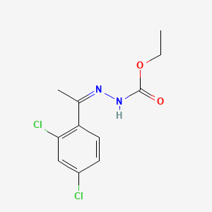 Hydrazinecarboxylic acid, 2-(1-(2,4-dichlorophenyl)ethylidene)-, ethyl ester