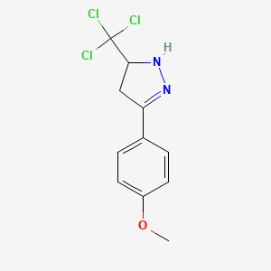 3-(4-methoxyphenyl)-5-(trichloromethyl)-4,5-dihydro-1H-pyrazole