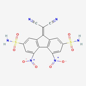 molecular formula C16H8N6O8S2 B1654637 9-(Dicyanomethylene)-4,5-dinitrofluorene-2,7-disulfonamide CAS No. 254980-60-4